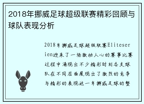 2018年挪威足球超级联赛精彩回顾与球队表现分析